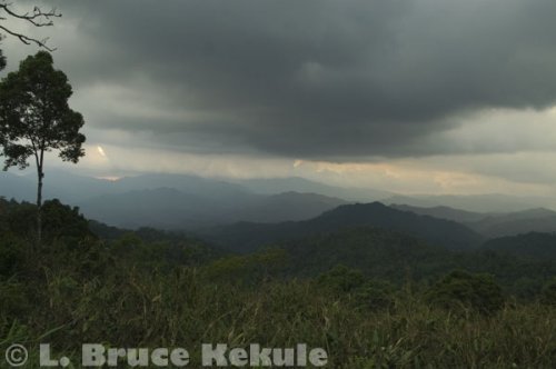 Stormy weather over the Phetchaburi River in Kaeng Krachan