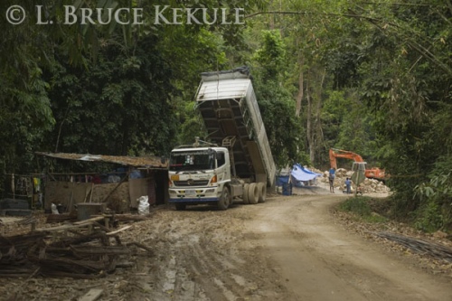 Heavy equipment in Kaeng Krachan